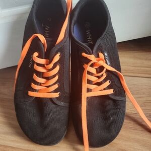 WHITIN Black Sneakers with Orange Accents